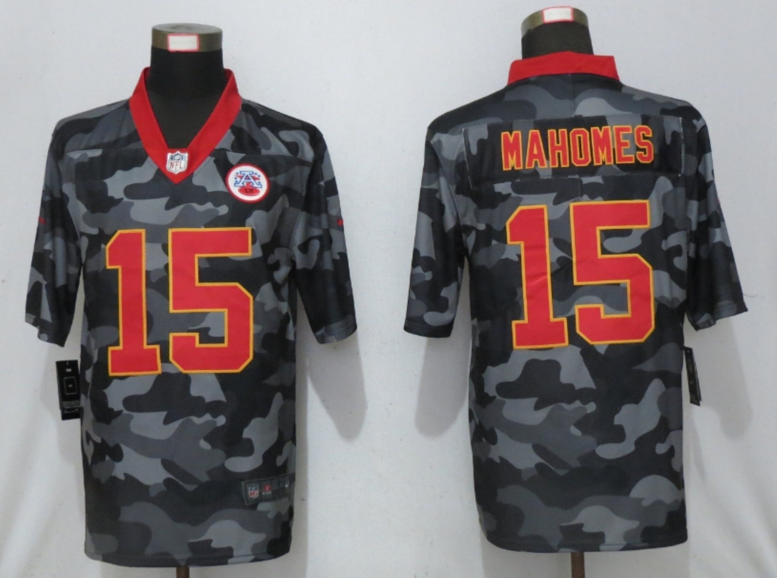Men Kansas City Chiefs #15 Green 2020 Nike 2nd Camo Salute to Service Limited NFL Jerseys